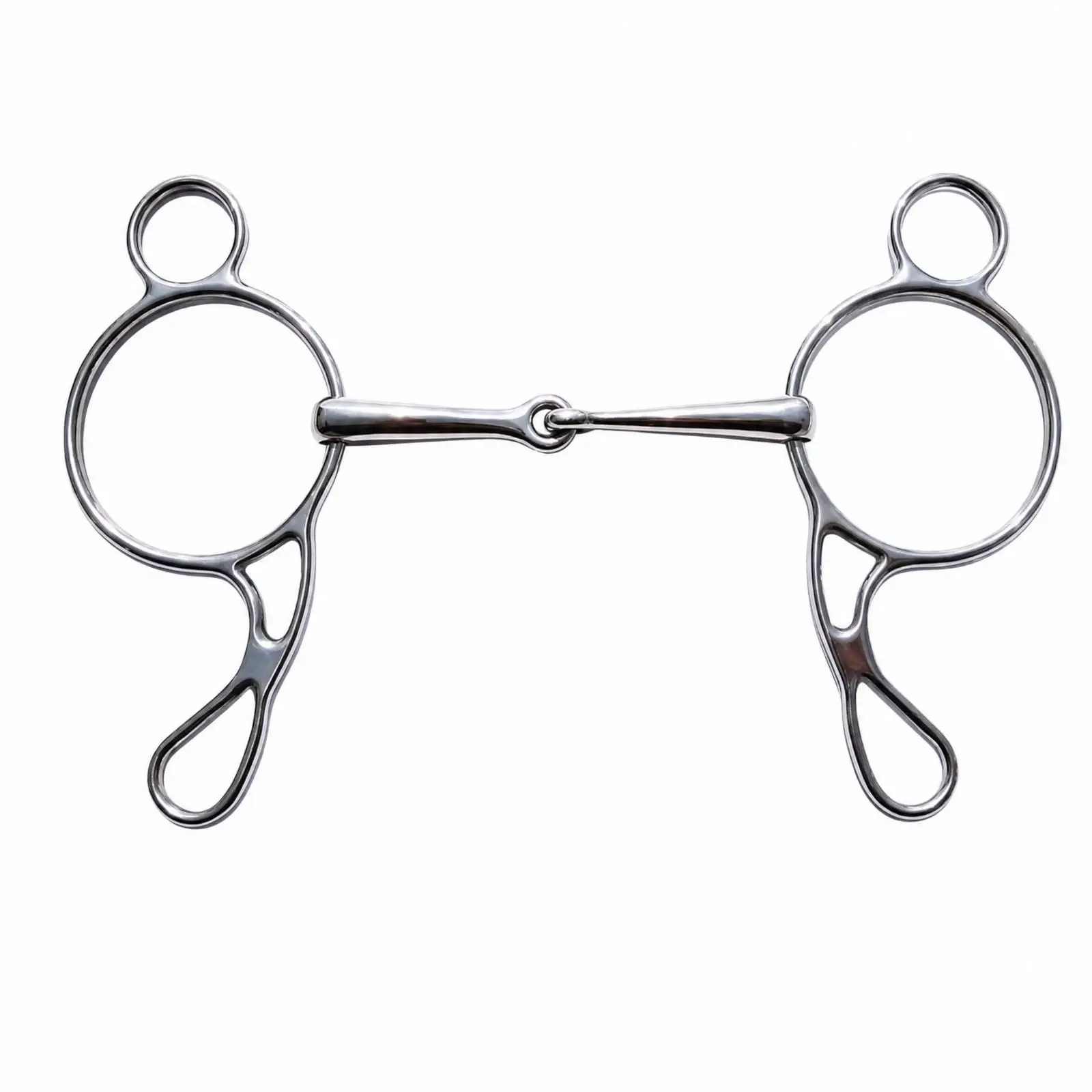 stainless-steel-horse-mouth-bit-jointed-snaffle-smooth-mirror-finish-with-multiple-attachment-points-for-everyday-riding