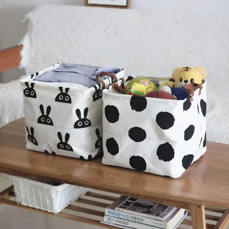 Collapsible Linen Storage Basket with Liner, Living Room Laundry Basket, Bedroom Organization