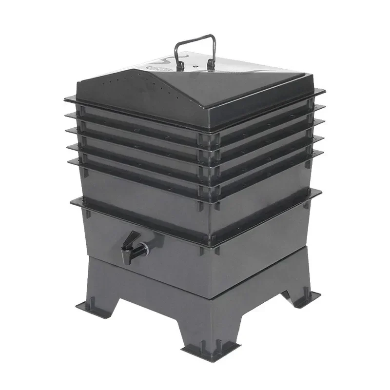 Outdoor manure compost bucket, earthworm breeding box, horticultural waste fermentation treatment, storage box, bait storage box