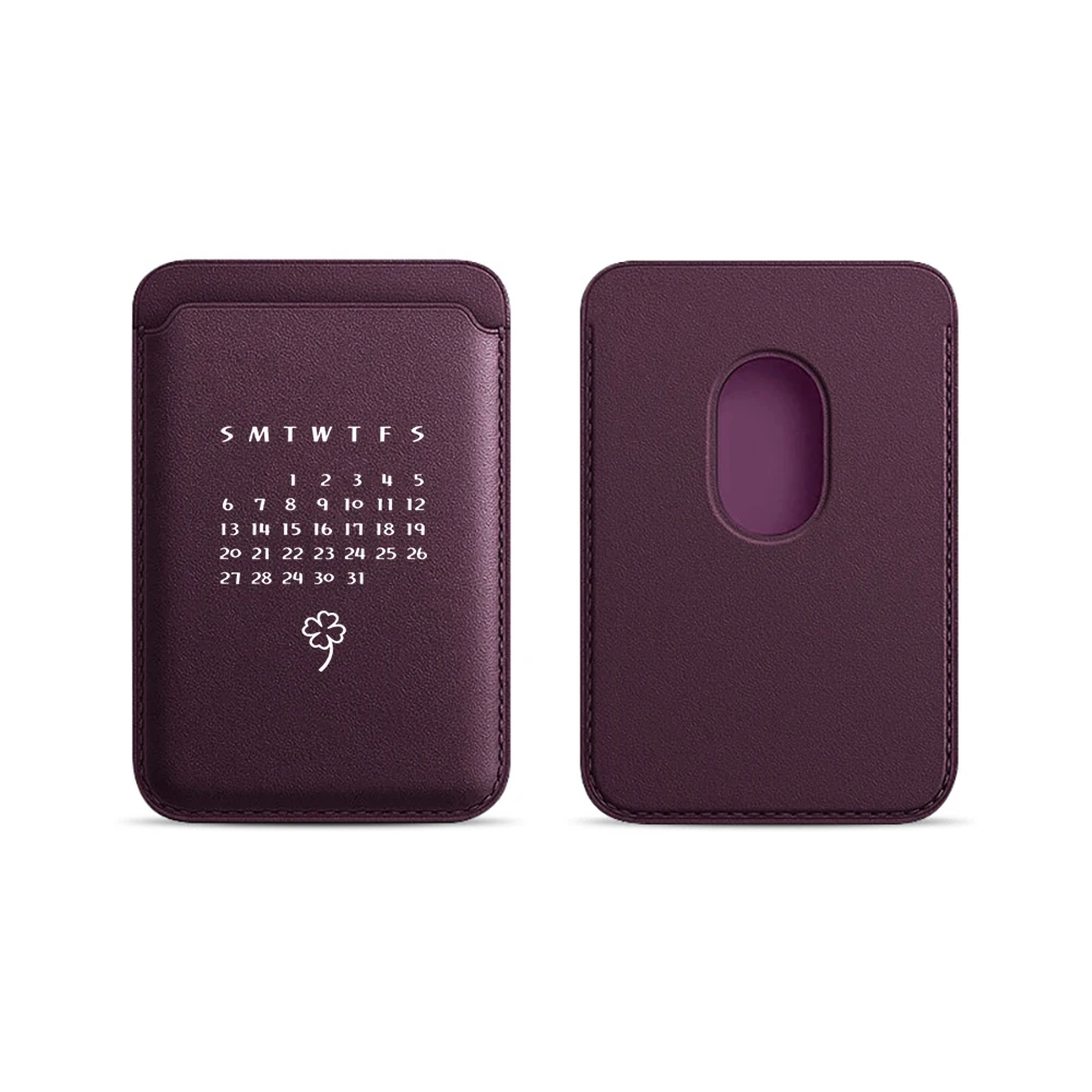 Minimalistisches Luck Leder-Kartenetui Handyhülle Kartenhalter für Magnetische Hülle Geeignet für alle iPhones für Magsafe Karten-Handytasche – Detail 7