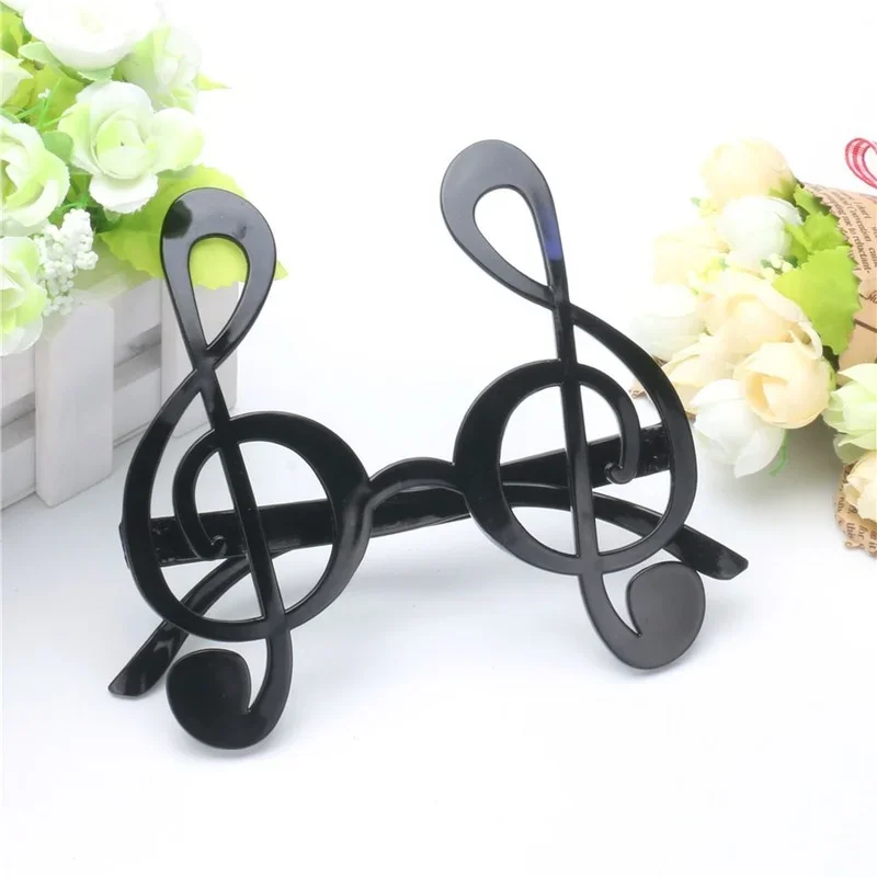 Funny Party Sunglasses Shaped Musical Note Black Blue Glasses Costume Decoration  Props Children Adult Boy Girl Birthday Wedding