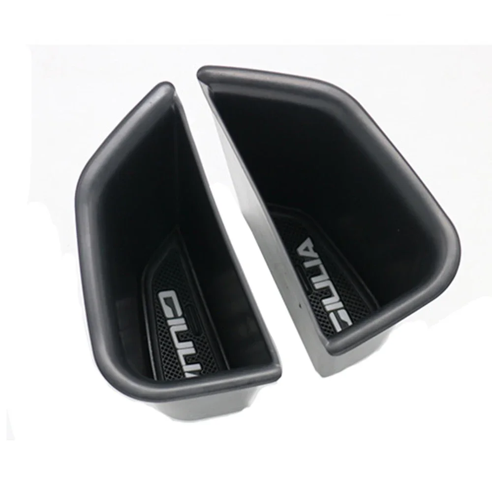 1 Pair Car Handle Armrest Storage Box Auto Tuning Accessories Interior Container With Anti Slip Mat For Alfa Romeo Giulia