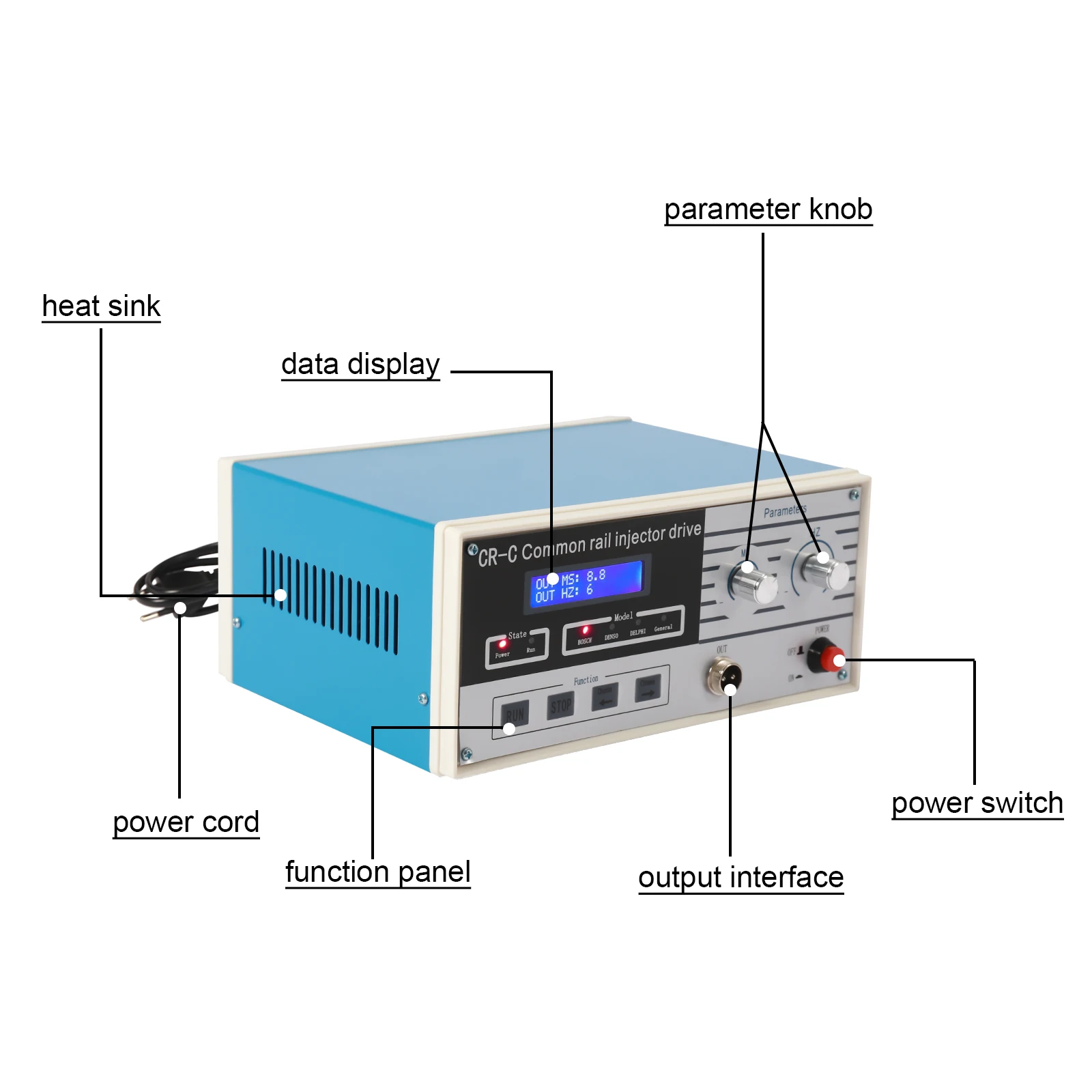 Multi Function CR-C Common Rail Injector Detector Testing Machine Fuel Injector Tester Tool For Bosch/Delphi