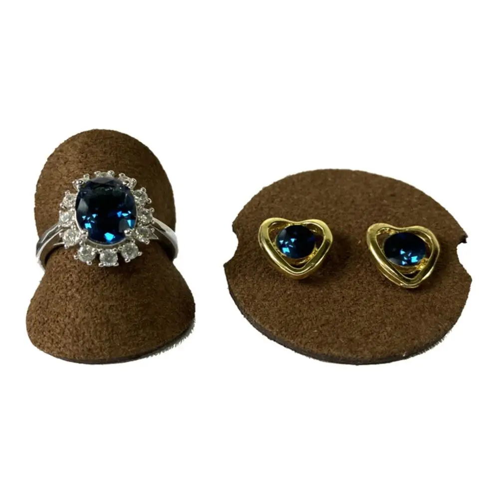 12개 다기능 반지 디스플레이 패드 심플한 원형 귀걸이 디스플레이 랙 주얼리 포장 정리함 원형 반지 스탠드 여행용