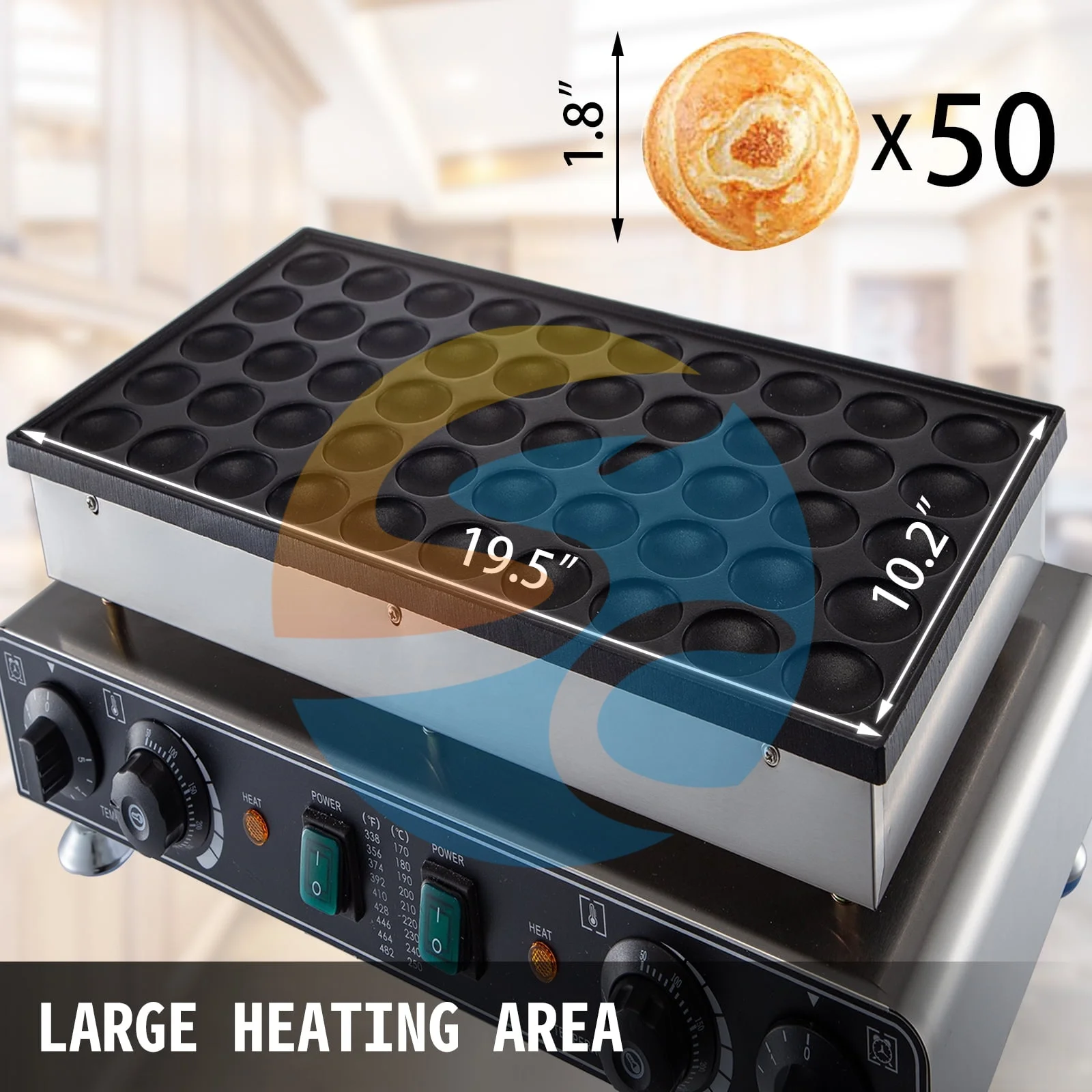 Heavy Duty Pancake Machine Commercial Waffle Machine Industrial Electric Snack Equipment High Quality Crispy Maker