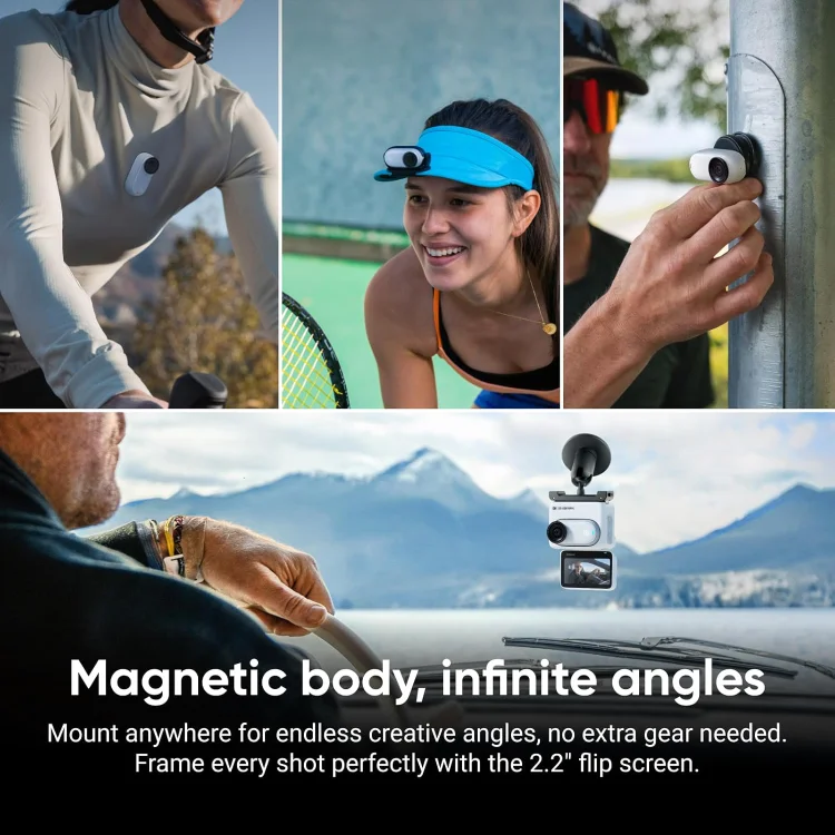 GO 3S - 128 GB White 4K Tiny Portable Vlogging Camera, Hands-Free POVs, Mount Anywhere, Stabilization, 140 Min Battery image 4
