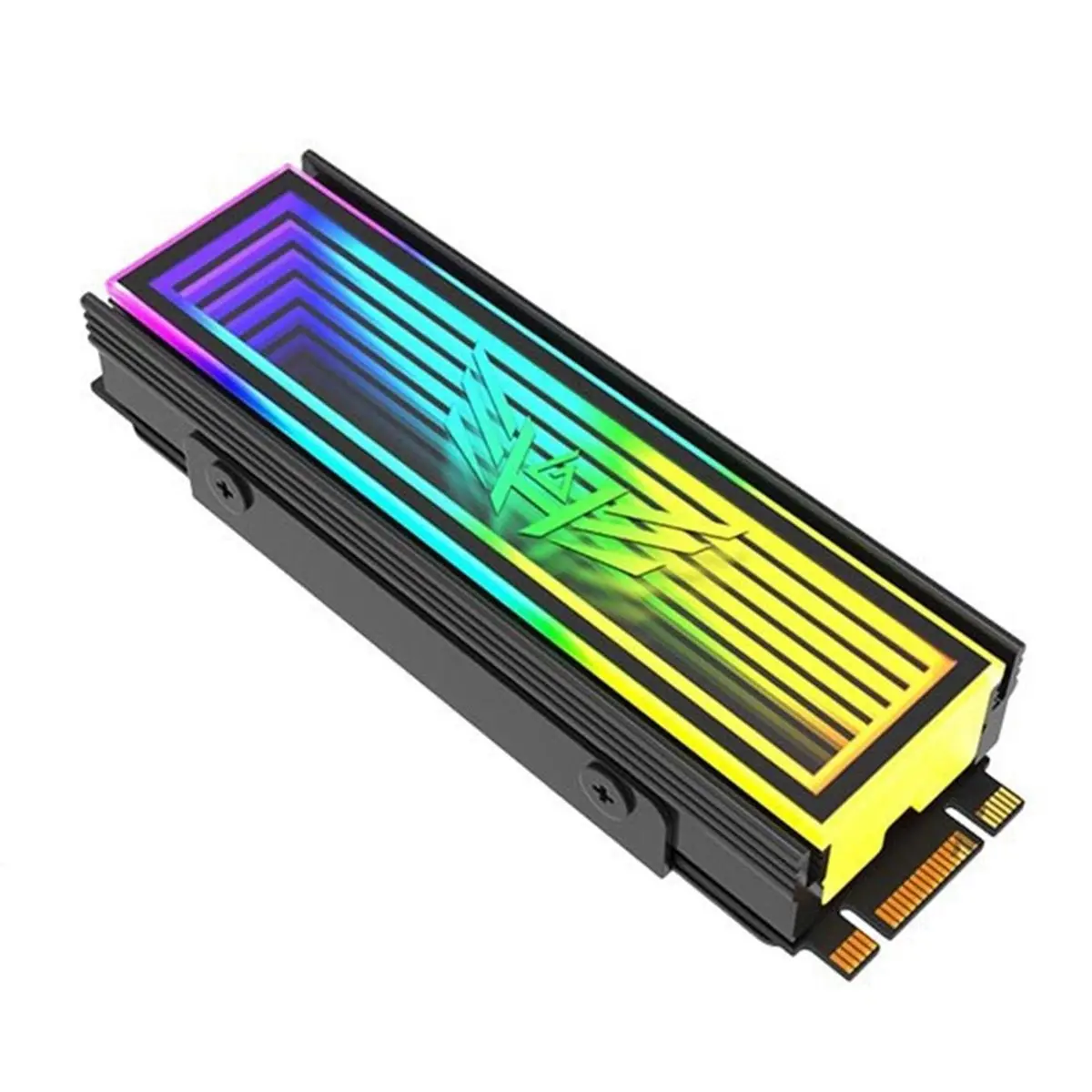 AA80 5V ARGB Sync M.2 SSD Heatsink 5V/3Pin 2280 NVMe M2 Cooler Heatsink Solid State Drive Heat Sink Cooler Black