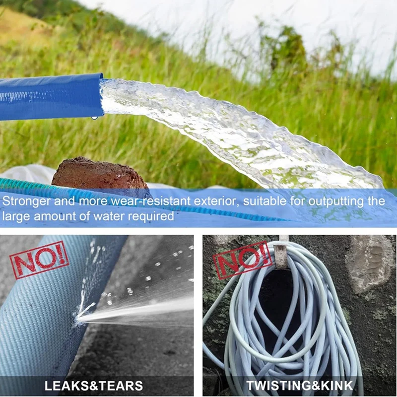 

Шланг для обратной промывки бассейна 1,5 x 20 футов, шланг для насоса с плоским поддоном, усиленный выпускной шланг с зажимом, для очистки слива, для плавательных бассейнов-SPMI