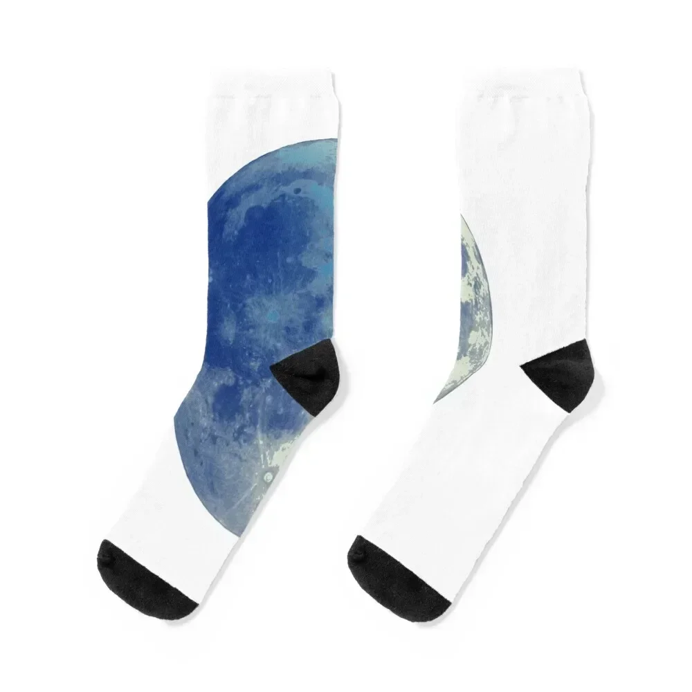 

Darkmoon - Blue Moon Socks christmas stocking Toe sports snow Woman Socks Men's