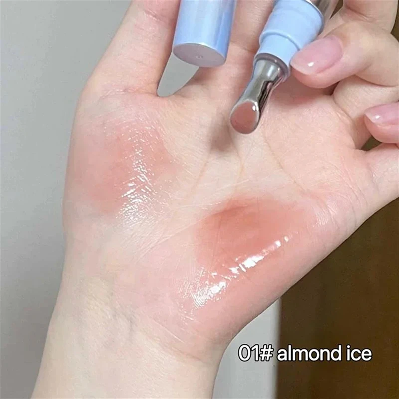 미러 워터리 립글로스 아이언 브러쉬 헤드 젤리 립글로스 보습 립 틴트 립스틱 내추럴 누드 립 메이크업 립 플럼핑 케어