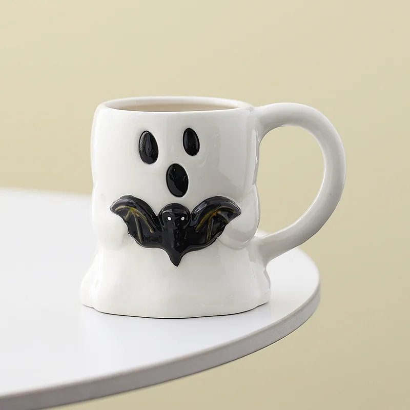 

Halloween Ghost Water Cup Ceramic Halloween Mug Halloween Pumpkin Coffee Mug Office Desktop Ornaments Home Drinkware