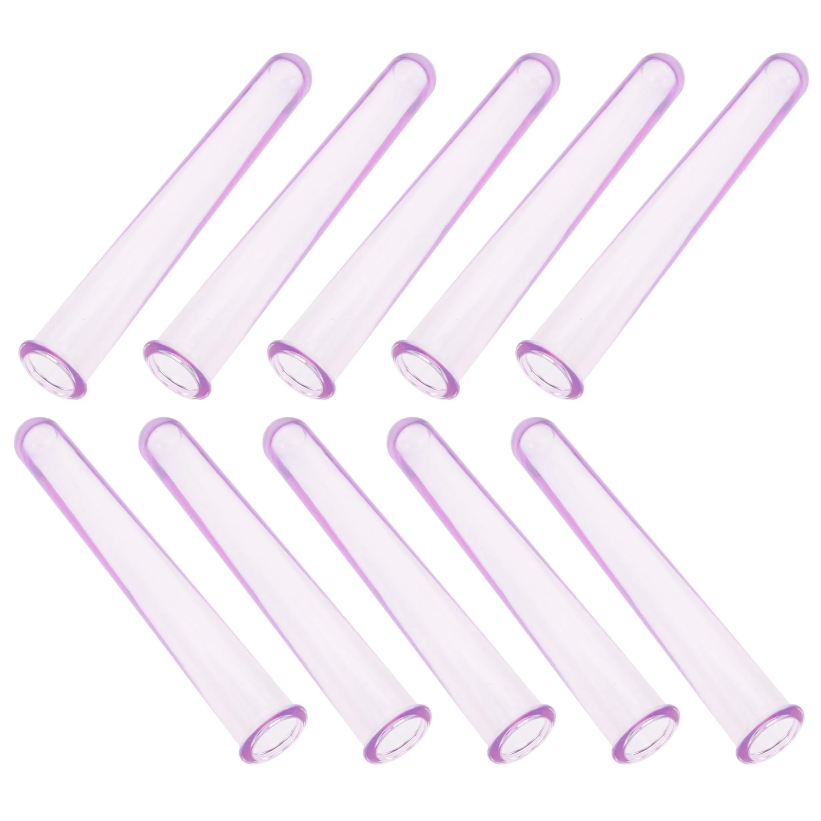 

10Pcs Test Tube Acrylic Laboratory Tubes Durable Household Science Tubes Multi-Function Experiment Accessories