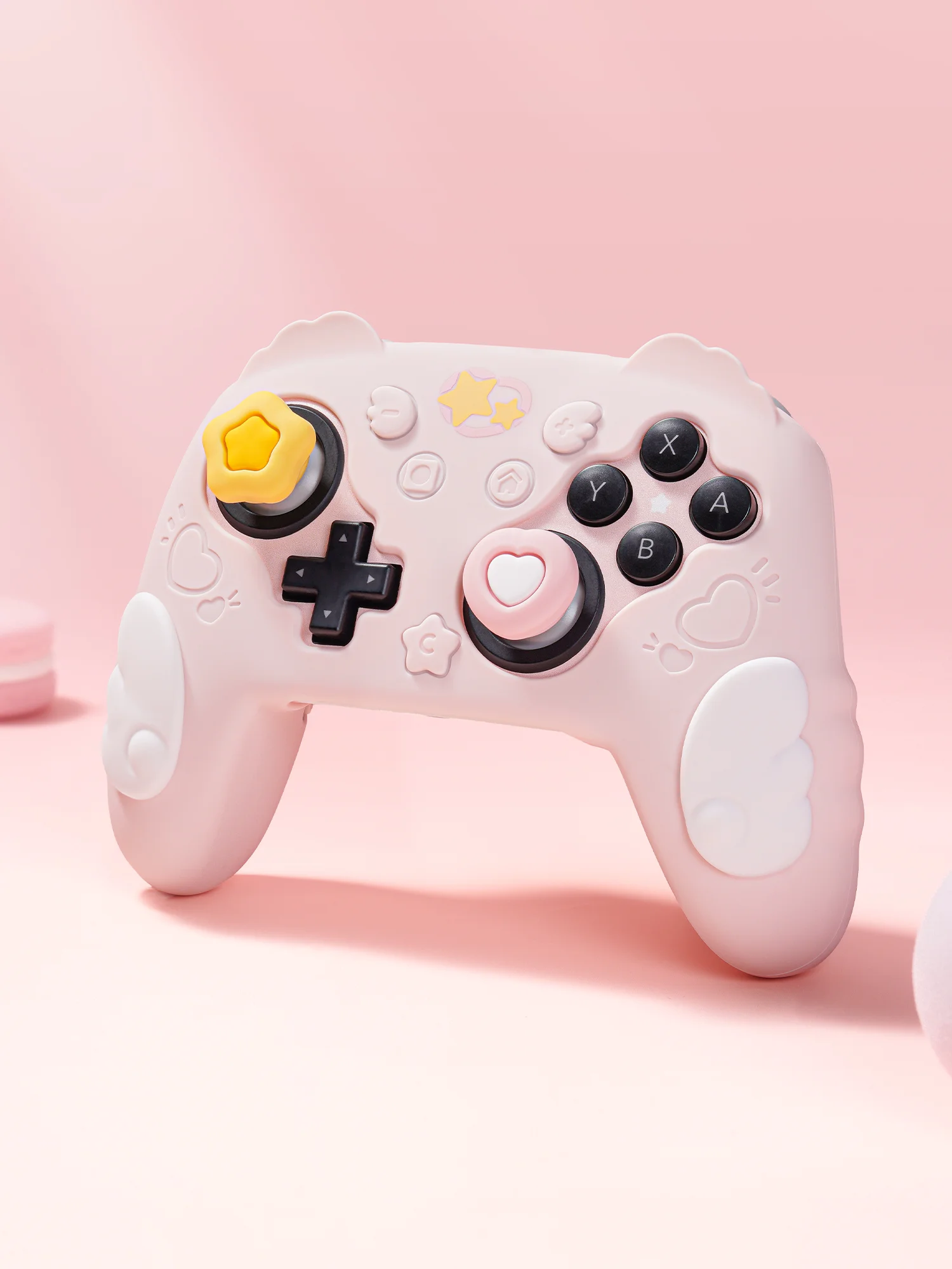 GeekShare Star Wings Silicone Protective Cover Skin for Switch 2 Pro Controller – Star-Themed Anti-Slip Soft Case for NS2 Pro