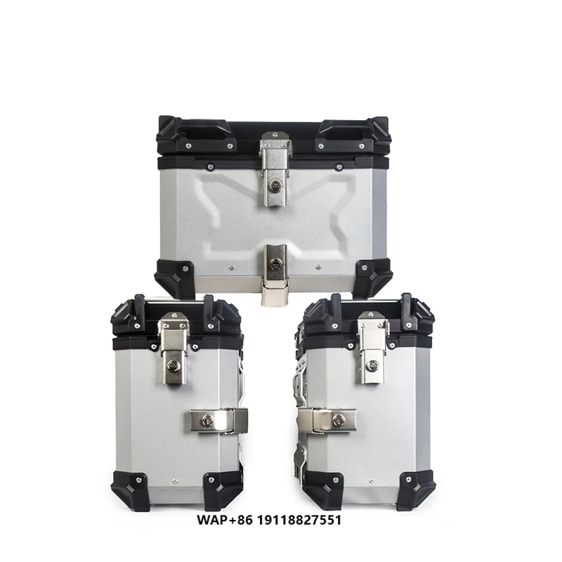 

38L Wholesale General Motorcycle Side Box Saddle Bags 45L Motorcycle Aluminum Alloy Top Box Travel Luggage Storage Tail Box