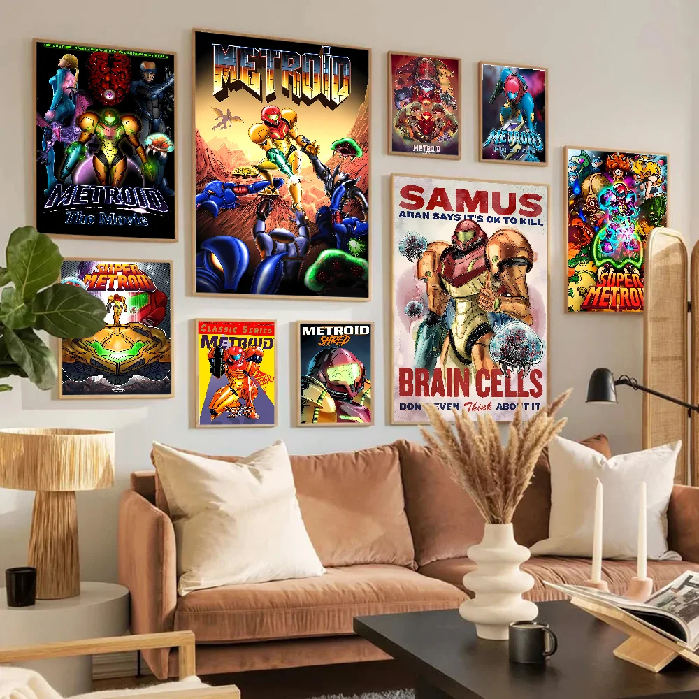 Metroid Prime Classic Vintage Posters Whitepaper Prints Posters Artwork Kawaii Room Decor