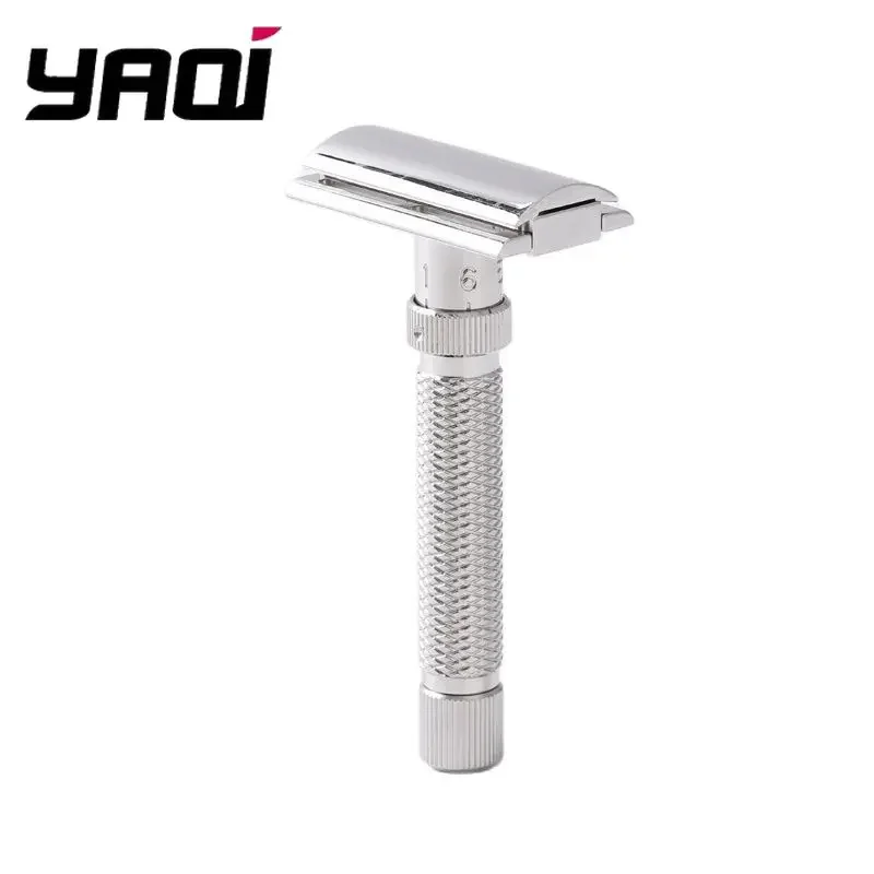 Yaqi 2025 جديد رجالي ألتيما الفولاذ المقاوم للصدأ قابل للتعديل جودة عالية سلامة الحلاقة ريترو موضة متقدمة المحمولة السفر الحلاقة