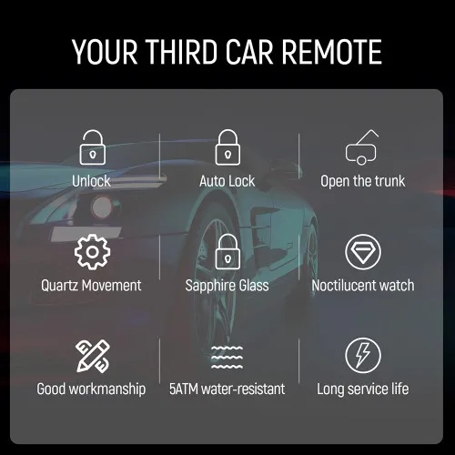 Xhorse SW007 SW-007 Keyless go Wearable Smart Remote Relógios Super Car Key Preto/Azul