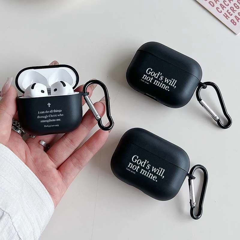 Custodia per cuffie ispiratrice Christian Faith per Apple per Airpods 1/2 3 4 Pro e Pro2 Custodia per auricolari Regali per uomini e donne