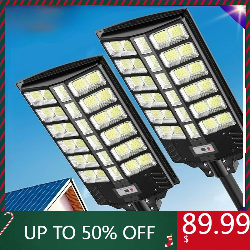 

800W 1200W 1500W LED Solar Lamp Wall Street Lights Super Bright Motion Sensor Outdoor Garden Security Lamp with Pole
