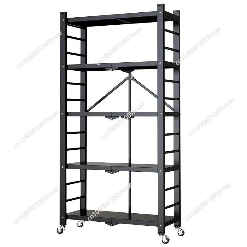 5-Tier Storage Shelving Unit Foldable Storage Shelves Wire Shelving Unit Heavy Metal Capacity Free Standing Racks