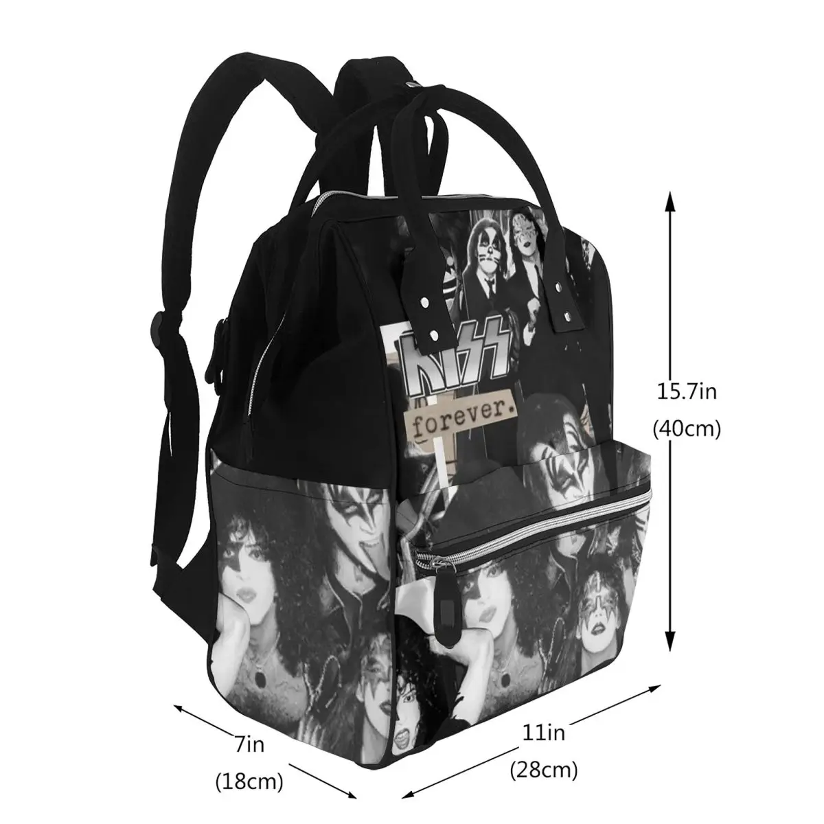Heavy Metal Rock Music Band Kiss Student Backpack School Bag Hiking Travel Daypack for Men Women Bookbag Shoulder Bags