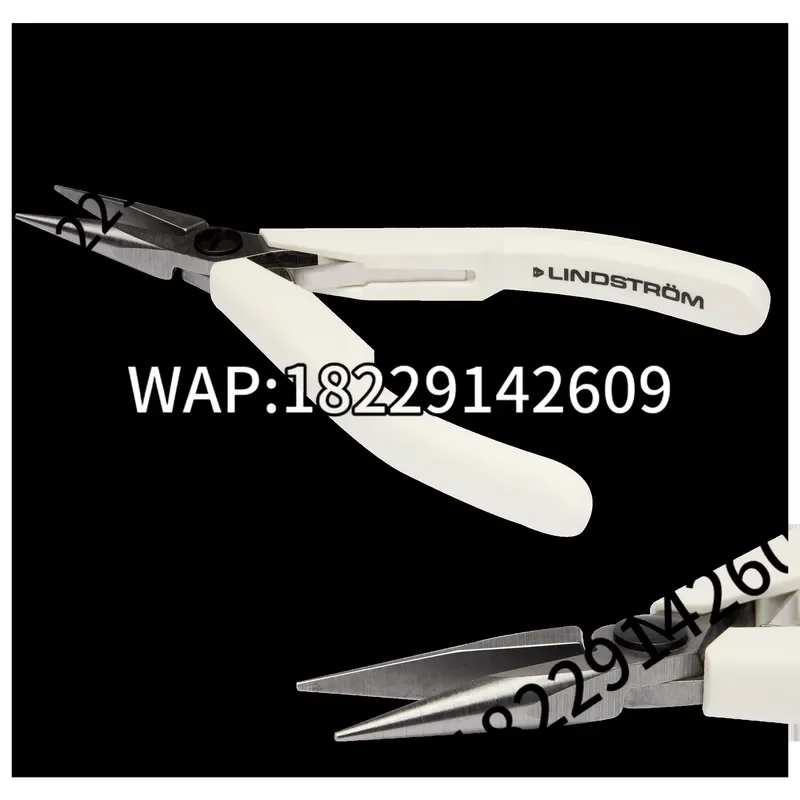 Lindstrom Snipe Nose Pliers 32mm Serrated/Smooth Jaws with Radiused Edges Secure Grip for Jewelry Assembly & Wire Holding