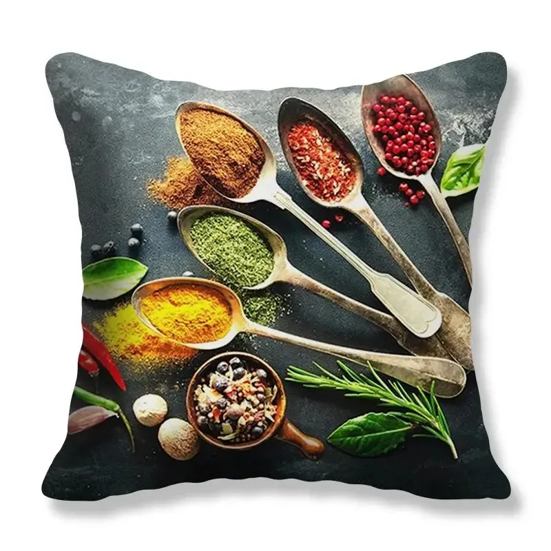 Home Decor Pillowcase Sofa Bed Bedroom Coffee Landscape Kitchen Food Nature Cushion pillowcase