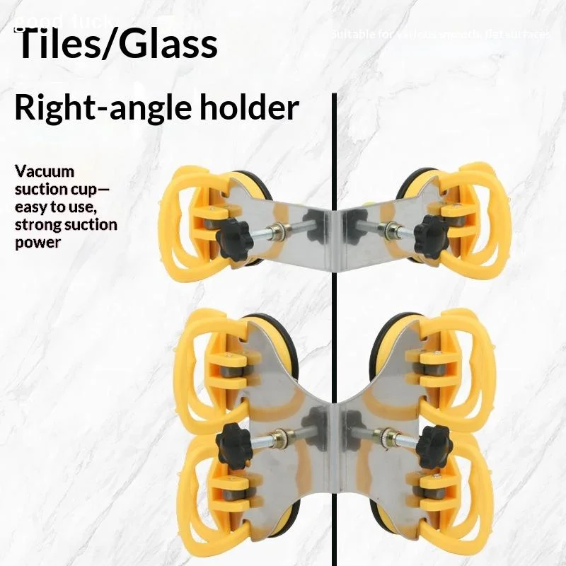 90 Degree Heavy Duty Suction Cup Floor Gap Fixer Granite Seam Guide Setter Slab Clamp for Alignment Repair Marble Quartz Stone