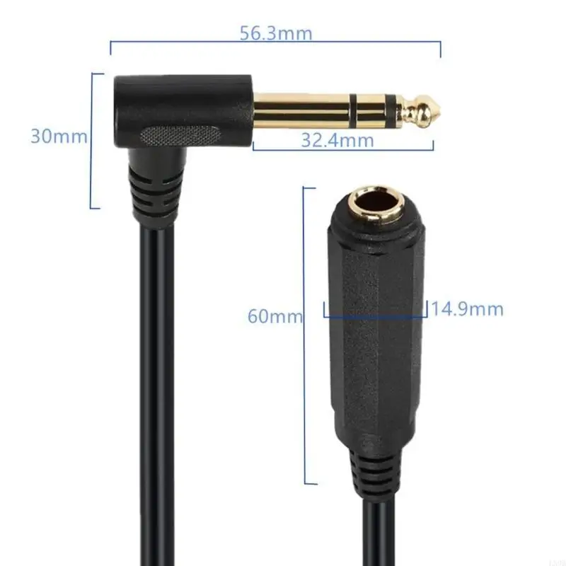 1/4Inch TRS Instrument Cable 6.5mm Male to 6.3SP Interconnects Cord Balance