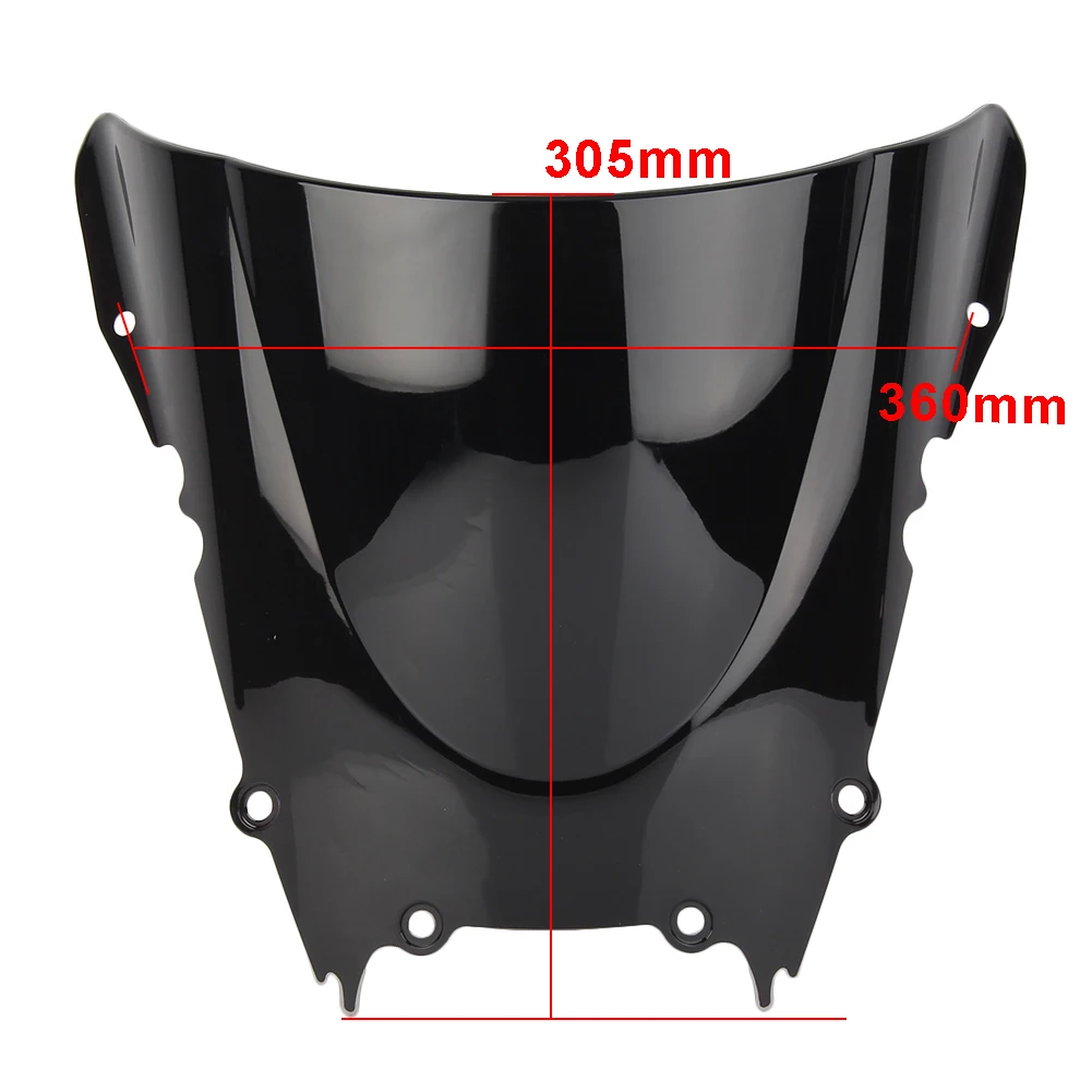 Double Bubble Motorcycle Windshield Windproof ABS Windscreen For Yamaha YZF-R6 YZF R6 600 1998 1999 2000 2001 2002