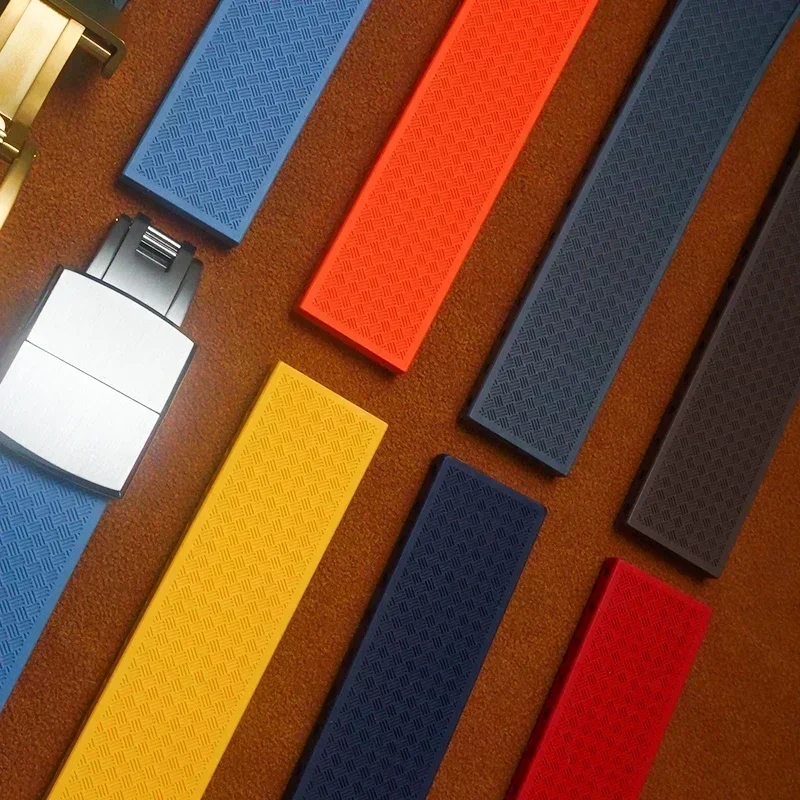 New Patterned Cut to Size Strap Tropic Rubber CTS Strap FKM 20mm 22mm Quick Release Watch Band