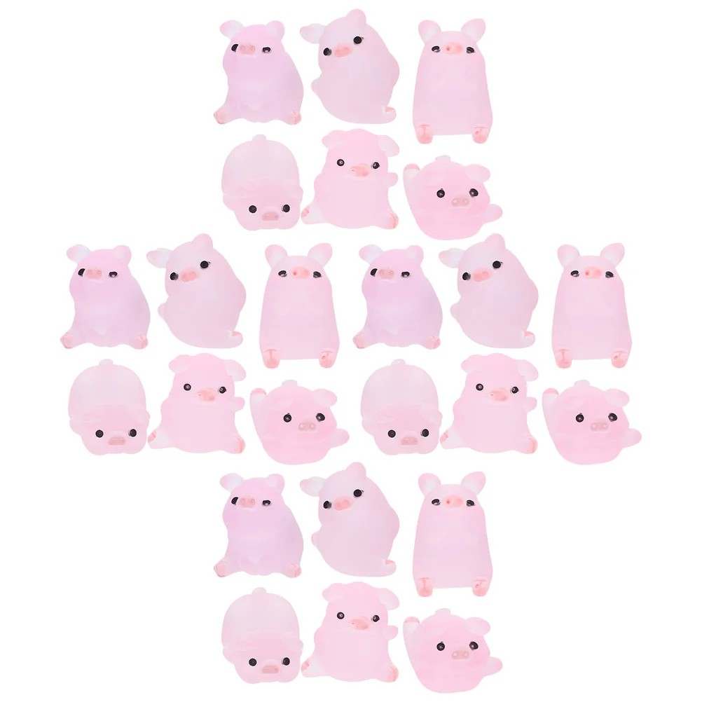 24pcs Piggy Miniature Figurines Toys Resin Pig Figures Pig Figurine Miniature Piggy Figurines miniature pig toys