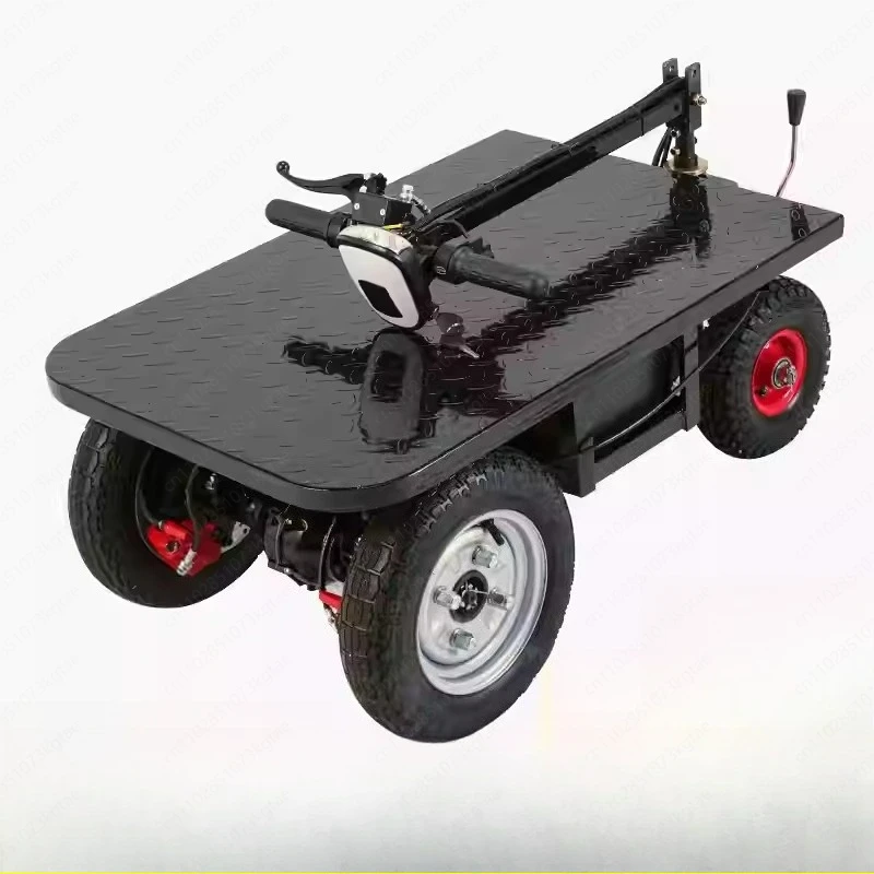 Reverse Ride Electric Tricycle,Flatbed Cargo Trike for Sand, Cement & Construction Hauling,Pedal-Assist Utility Trike for Stall