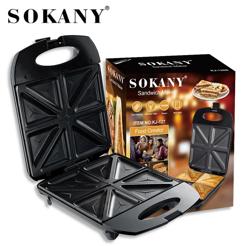 

02 SOKANY127 Spring rolls mechanical button pancake frying and baking machine heating suspended