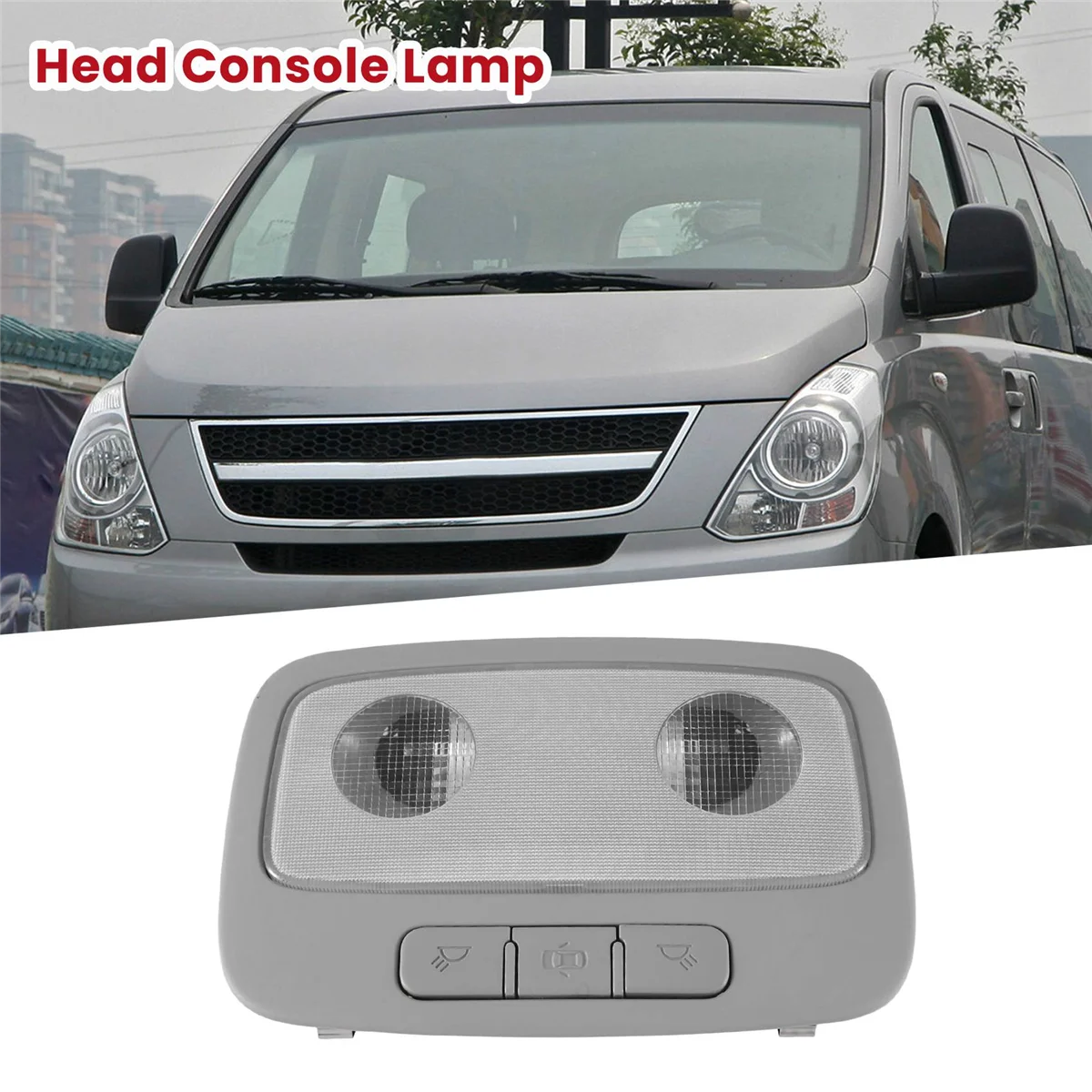 #905I 92870-4H100 Gray Car Head Console Lamp Reading Lamp for Hyundai I800 IMax H1 Starex 2007-2015 928704H100TX (Gray)