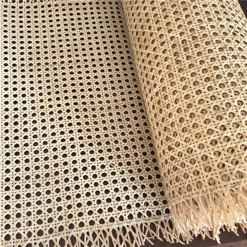 Natural Rattan Roll Home Furniture Decorative Indonesian Cane Webbing Material For Table Chair Cabinet Ceiling Screen Repair