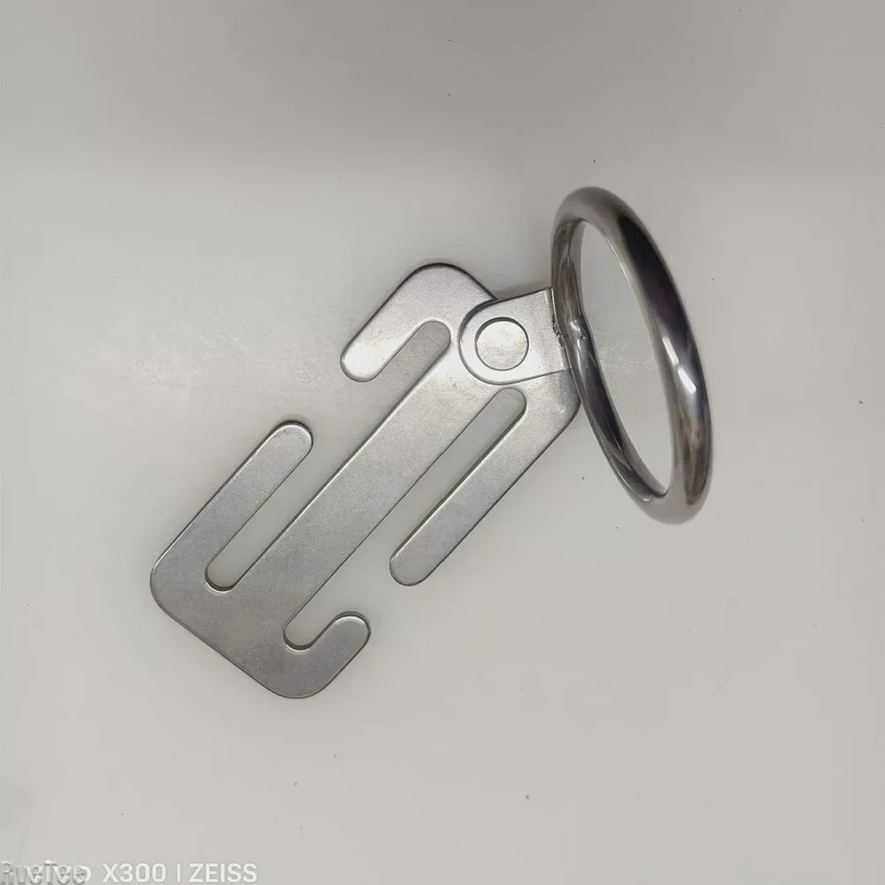 Hammer Shaped Stainless Steel Quick Buckle Metal Rotating Bracket Fits 5-6cm Wide Belt Wrenches for Auto Electrician Hand Tools