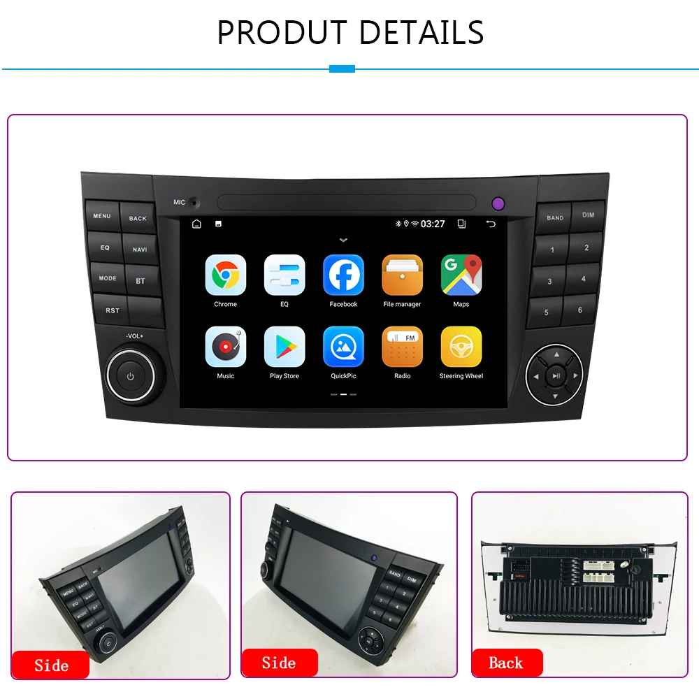 LELV 7inch Touch Screen MP3 Car Multimedia For Benz E-Class W211 2002-2008 Android Radio carplay