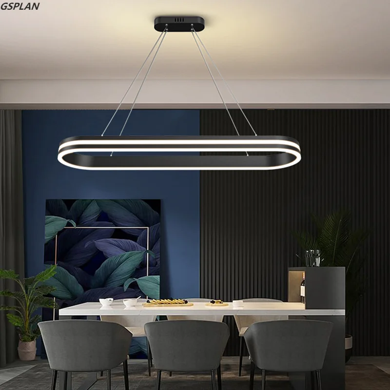 GSPLAN lampu gantung LED restoran Modern Nordic lampu meja makan Minimum lampu Bar kopi restoran lampu gantung dalam ruangan