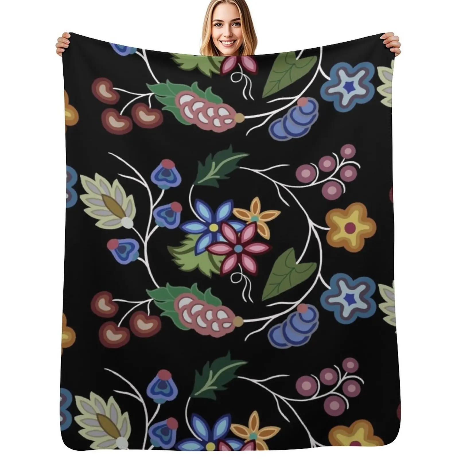 

Anishnawbe Throw Blanket Color Fast Cozy Throw Blanket