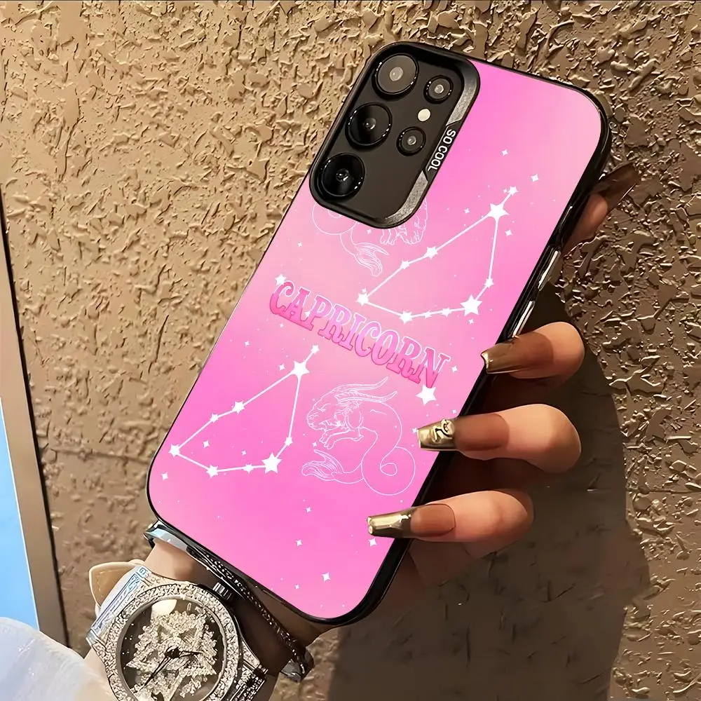 Zodiac Sign Capricorn Phone Case for Samsung Galaxy A57 56 55 54 52 37 36 35 34 27 26 25 17 16 5G Colorful Silver Cover