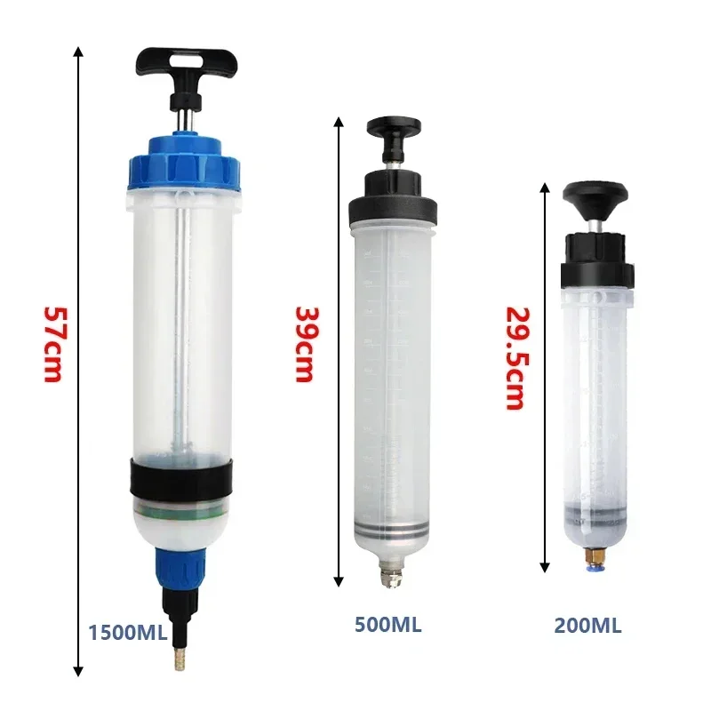 200/500/1500ML Car Oil Fluid Extractor Manual Suction Vacuum Extractor SiphonPump Brake Fluid Fluid SyringePump