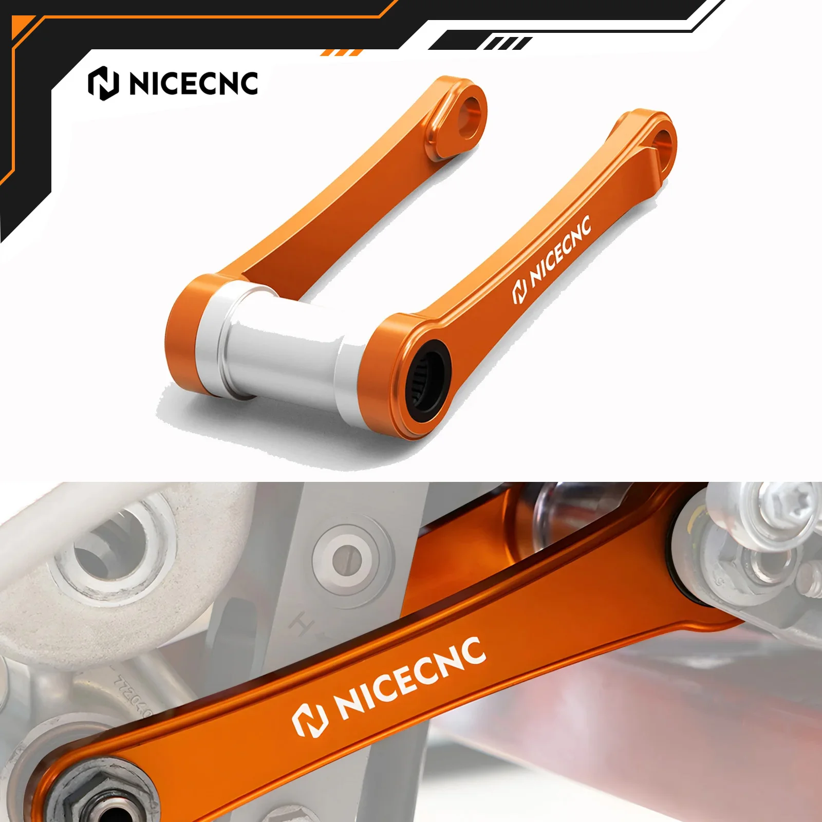 NICECNC For KTM SX 125 SX-F 450 XC 300 SX250 SX-F 250 XC-F 350 2017-2022 For Husqvarna TE 300 10-30mm Adjustable Lowering Link