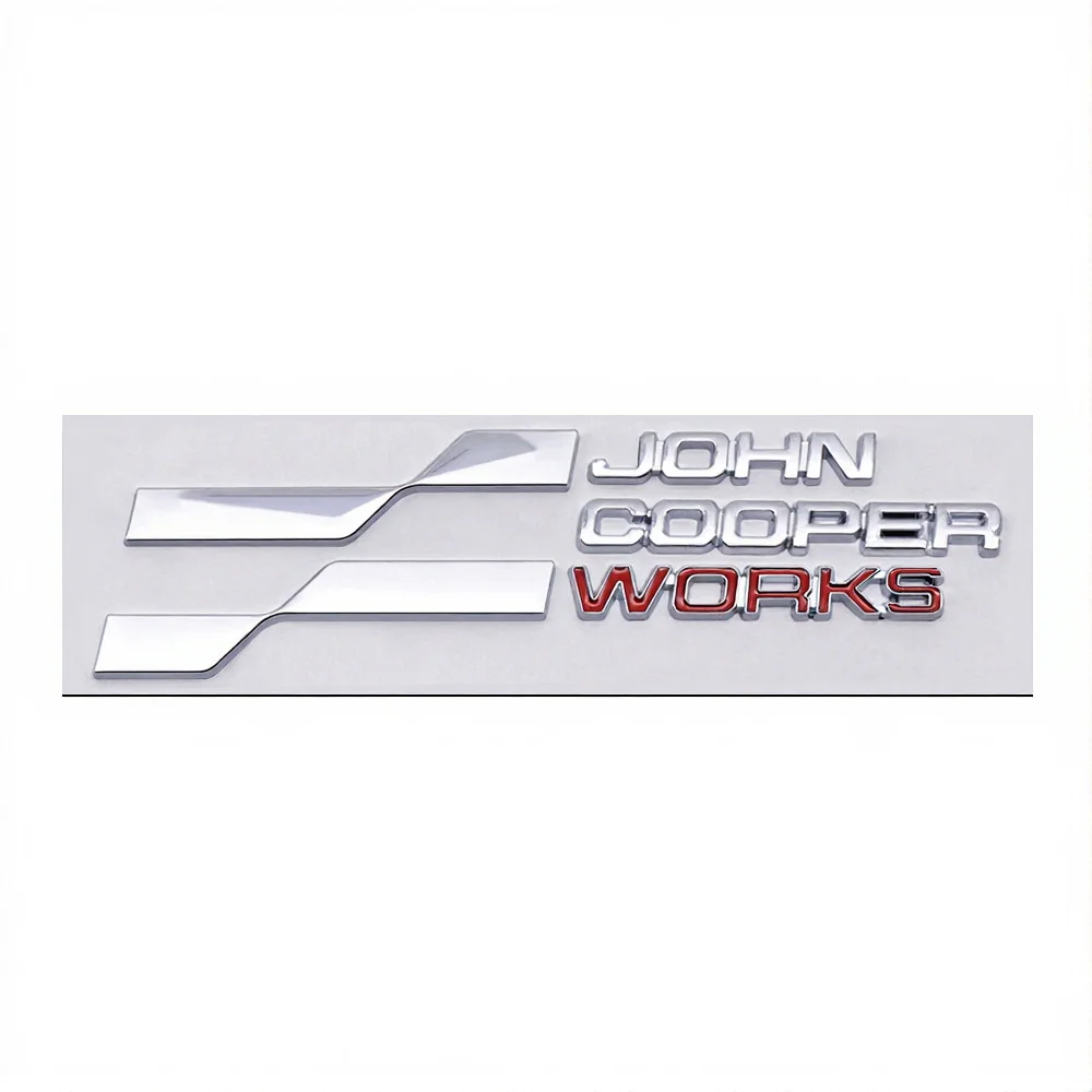 3D Metal JCW Emblem Badge Decal Sticker for Cooper S Countryman Clubman John Cooper Works Front Grille Car Accessories