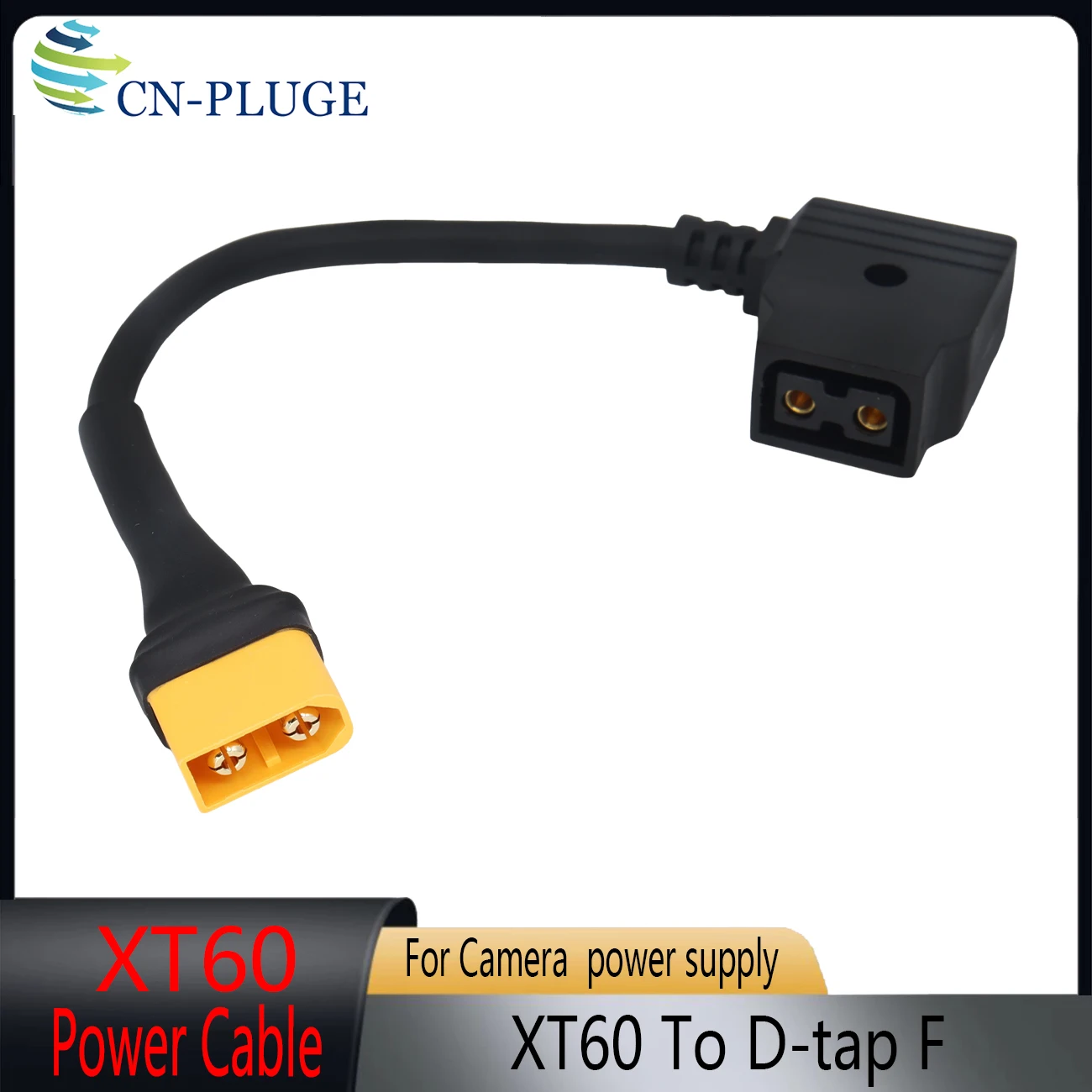 XT60 to D-TAP Female Power Cable For Connect Lithium Battery and Control Panel
