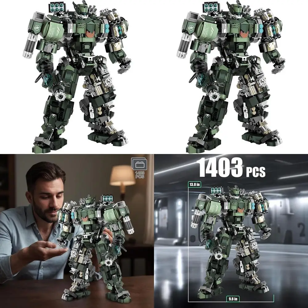 Motorisierter Mech-Bausatz für Erwachsene: 1403-teiliges Robotermodell mit Waffen für Kinder ab 14 Jahren