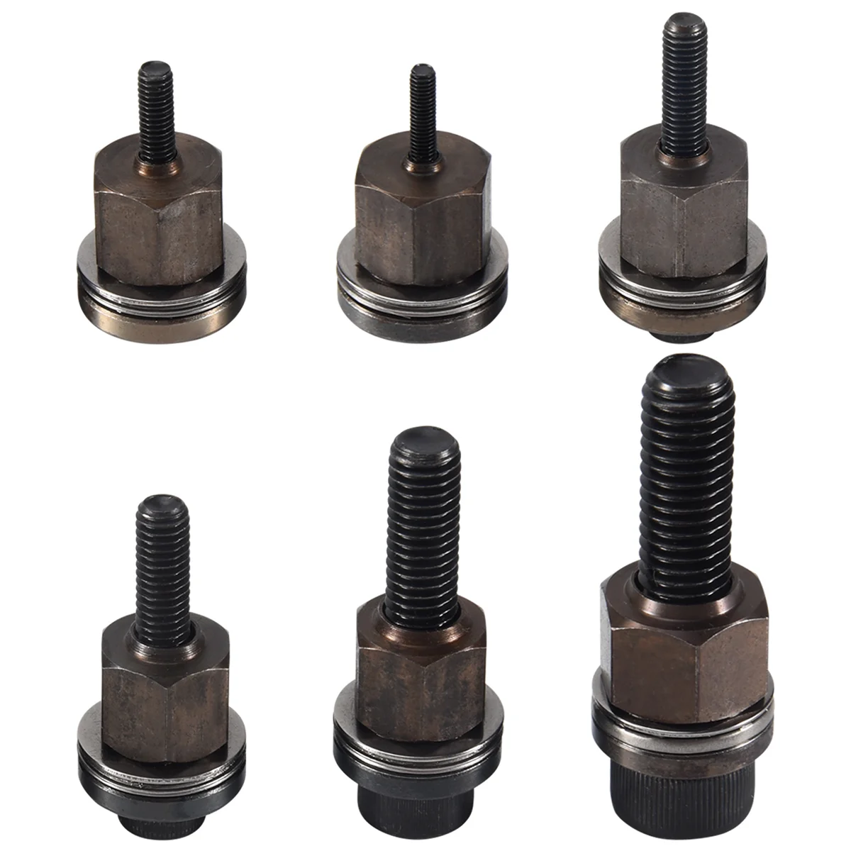 6Pcs Hand Rivet Nut Head Nuts Simple Installation Manual Riveter Rivnut Tool Accessory for Nuts M3 M4 M5 M6 M8 M10