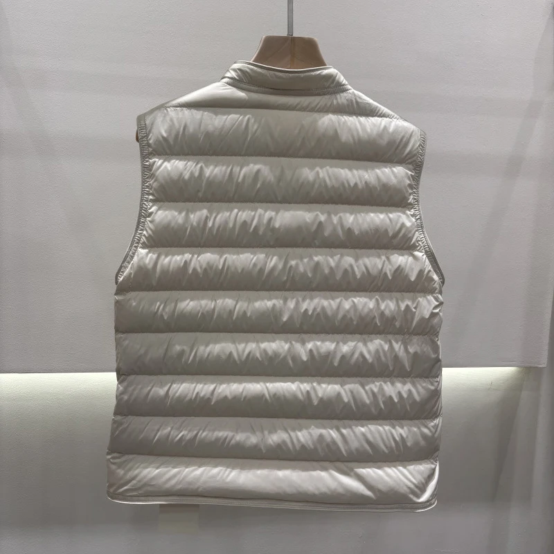 White Ultralight  Duck Down Short Vest Women Sleeveless Jacket Stand Collar Fashion Autumn Winter 2026 New