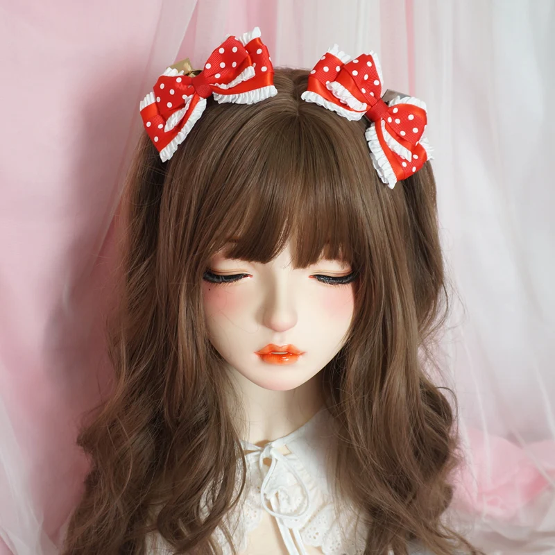 

Lace Bow Barrettes Side Clip Female Double Ponytail Cute Girl Headdress Lolita Accessories