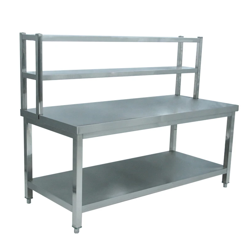 High Quality Custom Commercial Stainless Steel Corrosion Resistant Kitchen Work Tables Different Sizes Stainless Steel Table